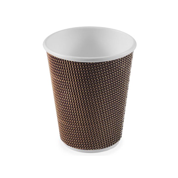 50 Stk. Coffee to go Kaffeebecher Ripple Cup 300 ml braun lila